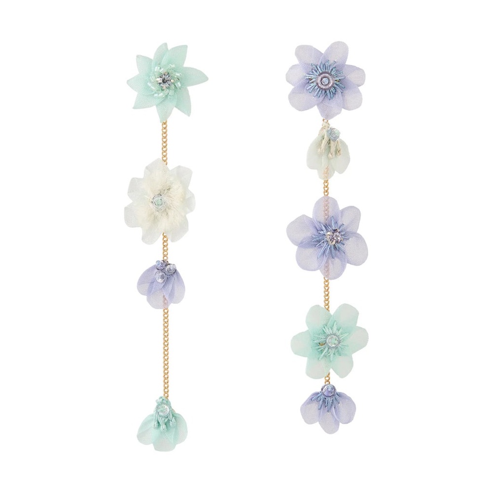 Anthropologie | Caterina Earrings Blues 14K Gold Plated